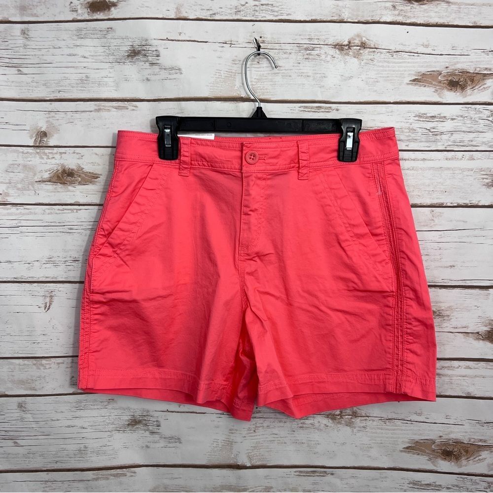 Eddie Bauer Neon Pink Aspire Chino Shorts NWT Outdoor Hiking Active Athletic